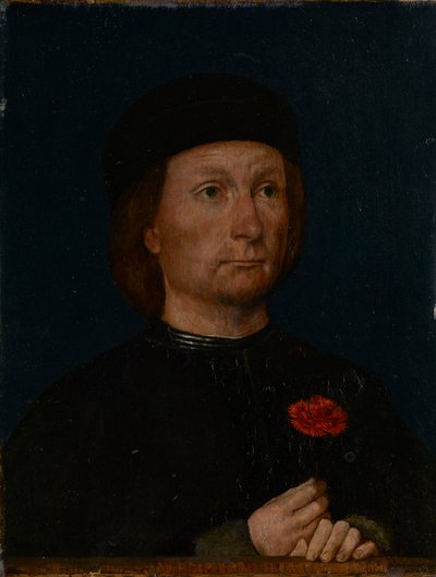 Portrait of a Man with a Pink by Michael Sittow